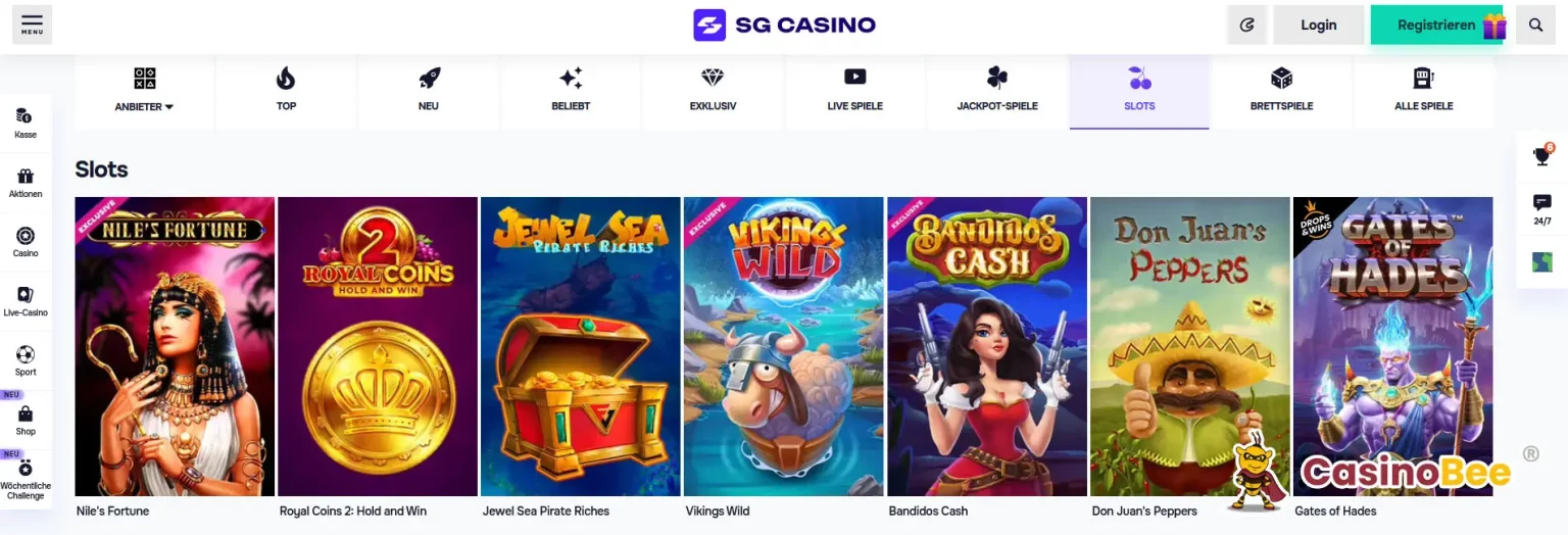 Erleben Sie die besten SG Casino Spielautomaten