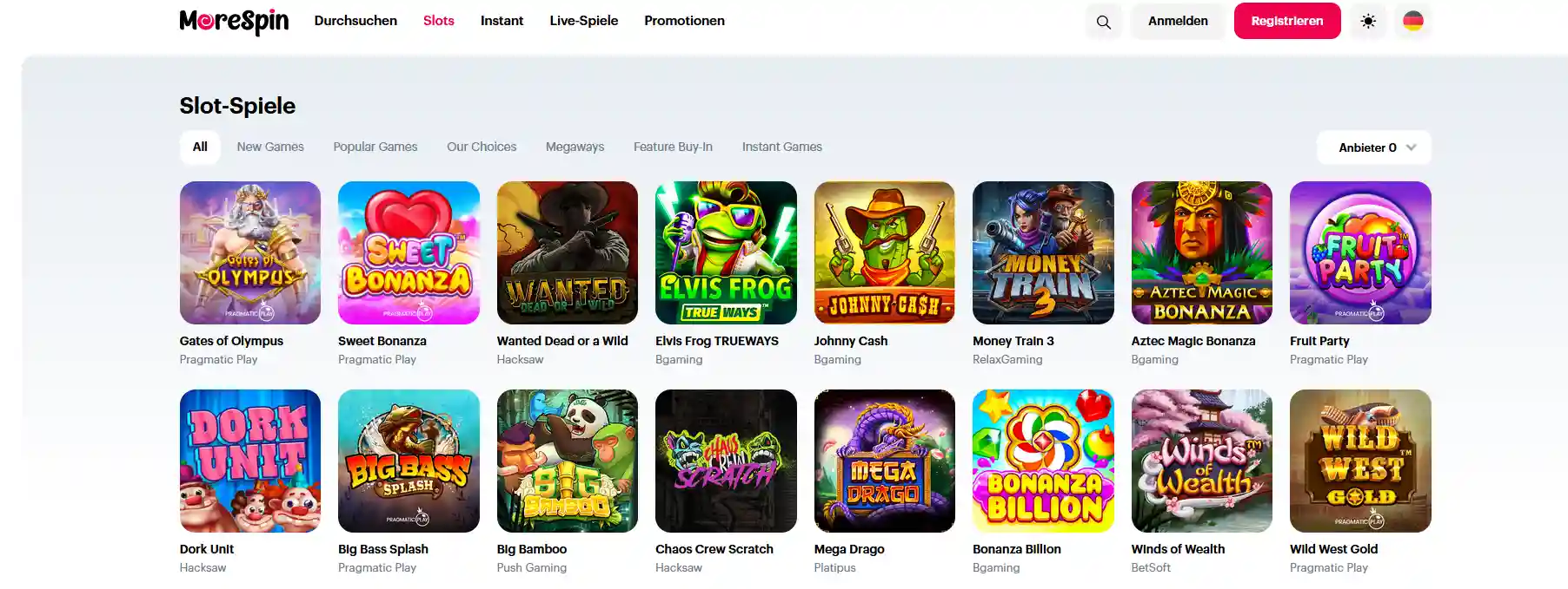 Morespin Casino Games