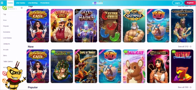 nomini casino games