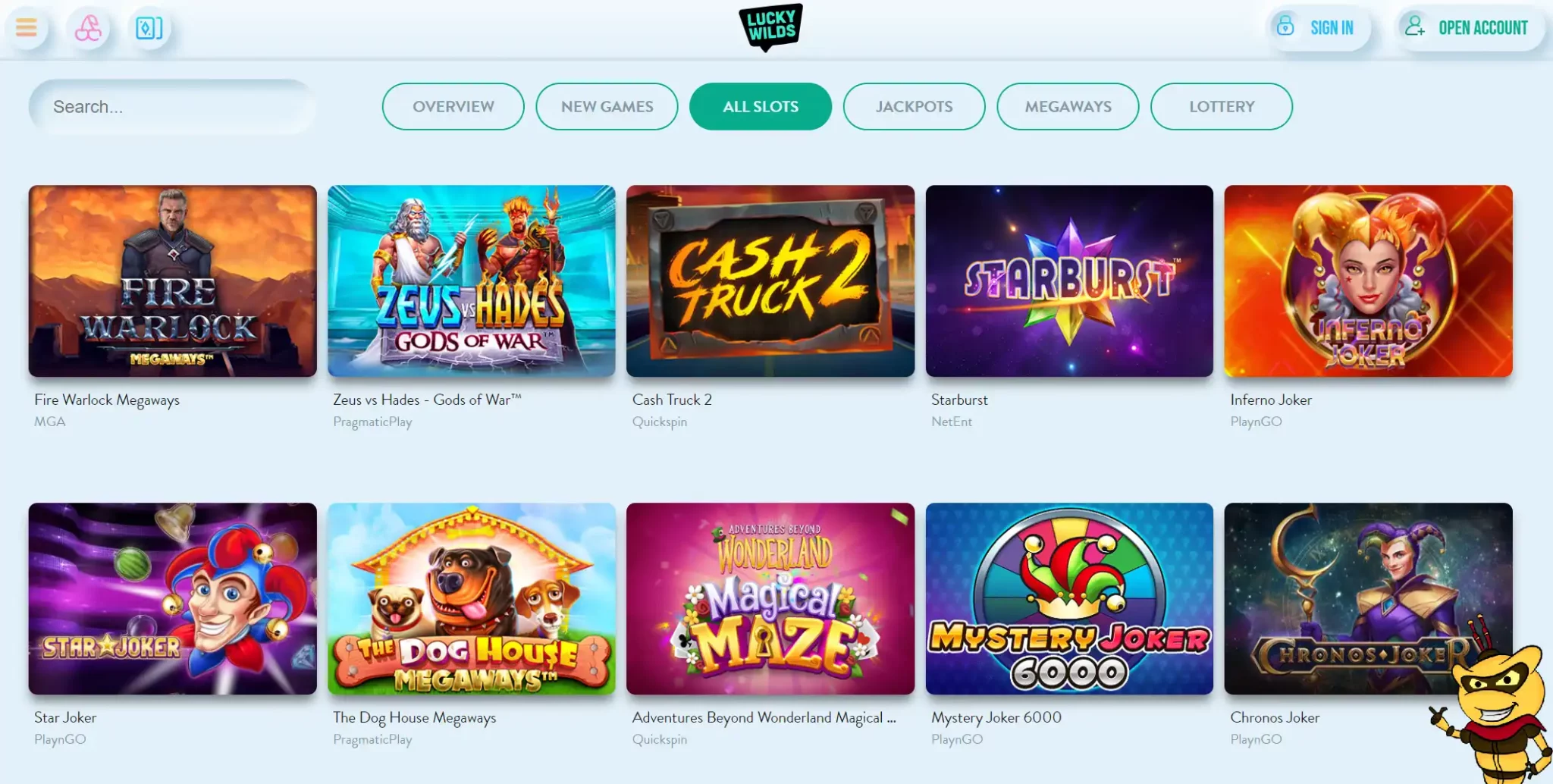 Lucky Wilds Casino Games